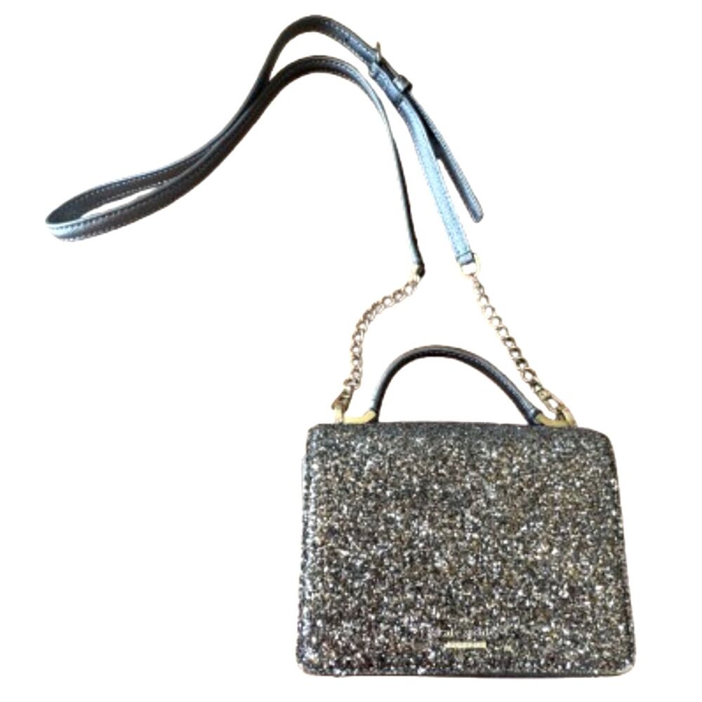 Kate Spade Laurel Way Glitter Maisie Crossbody Bag Gunmetal Multi-Glitter Finish